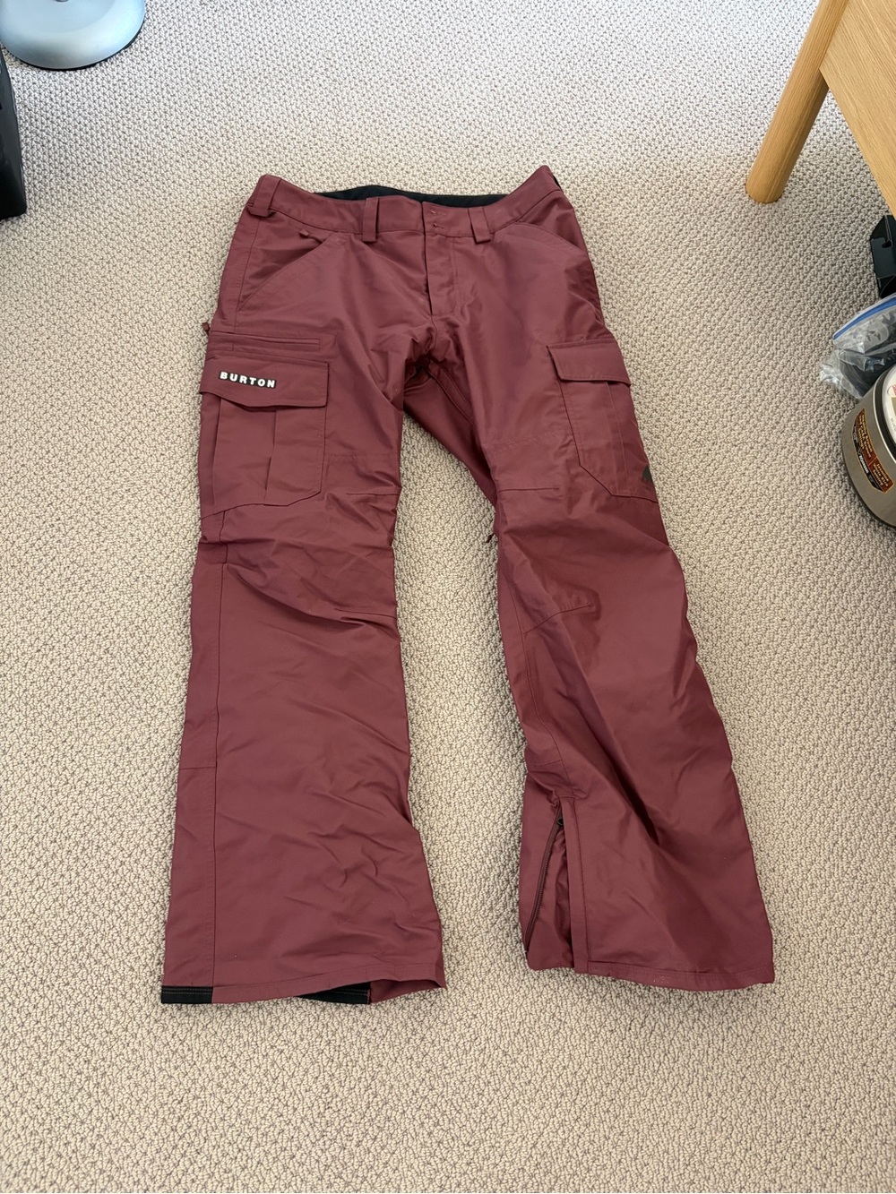 Burton Men’s Cargo Snow Pants in Burgundy